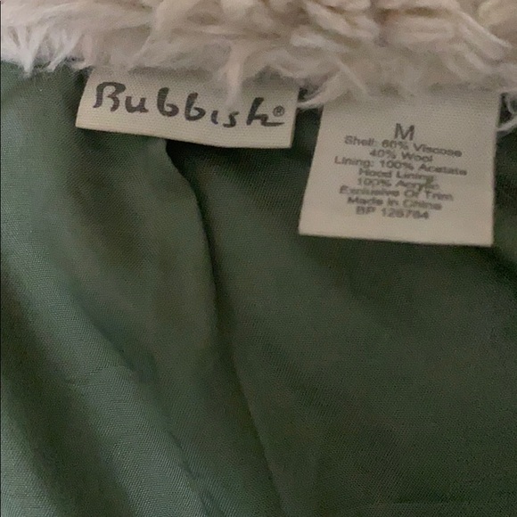 Rubbish Green Tweed Wool Coat (Nordstrom) - Picture 4 of 6